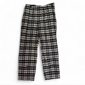 Talbots Women's Black and White Plaid Straight Leg Pants